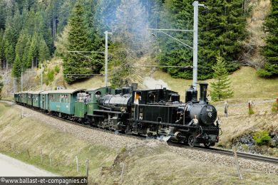 Doppeldampf am Albula